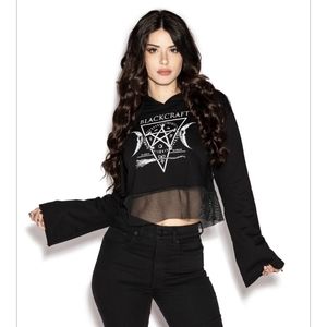 Blackcraft cult cropped hoodie